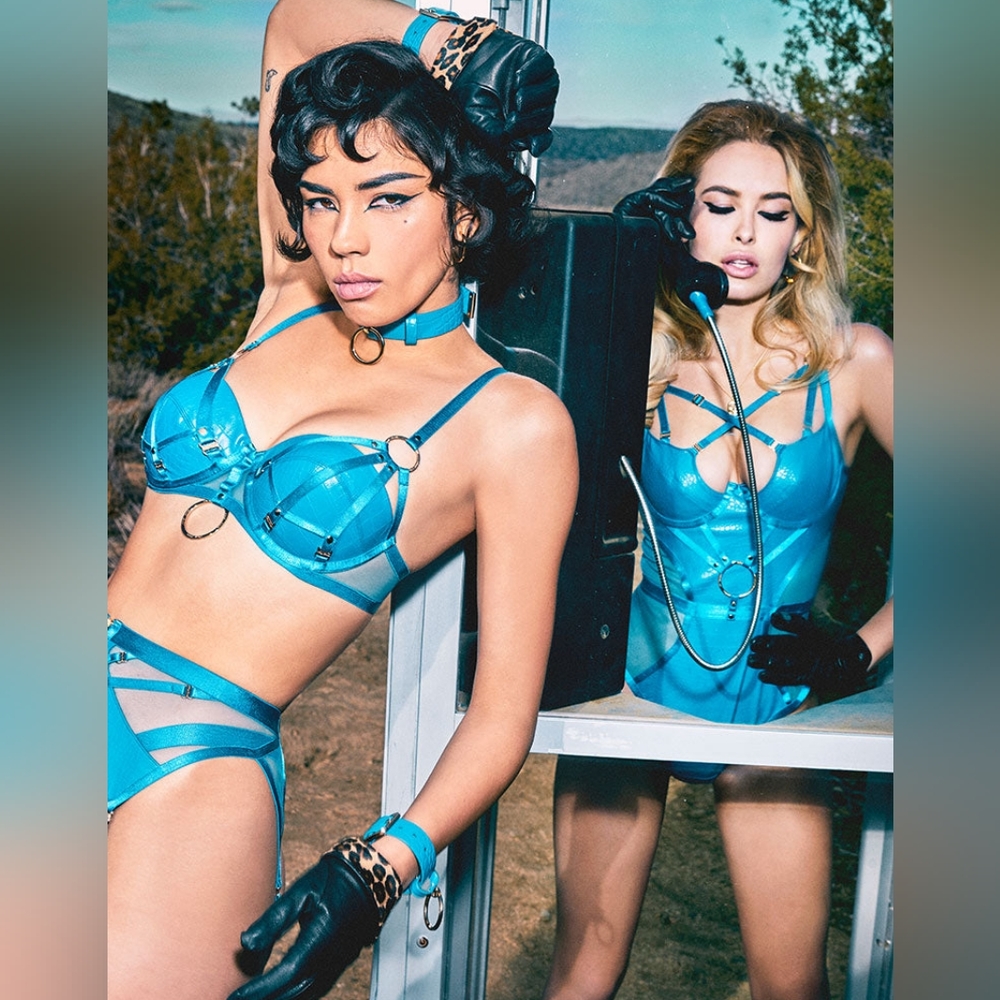 Honey Birdette Mistress T blue 34D Corset Only NWT - Picture 2 of 13